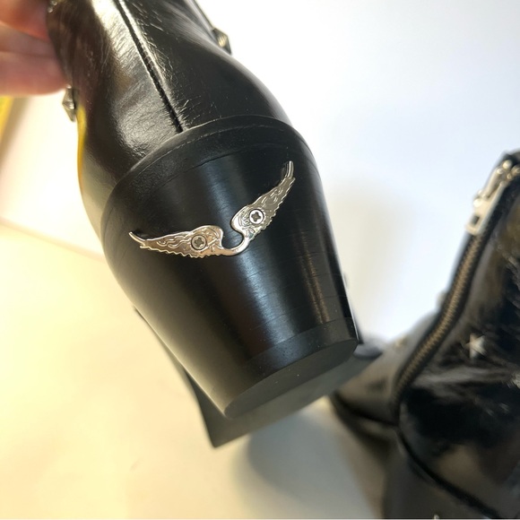 Zadig and Voltaire Tyler Star Studded Boots in Black Size 7 (38) NIB - Picture 8 of 14